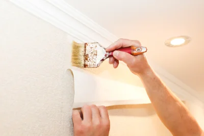 Pose de papier peint à la Noë-Blanche — revêtements muraux et toiles de verre